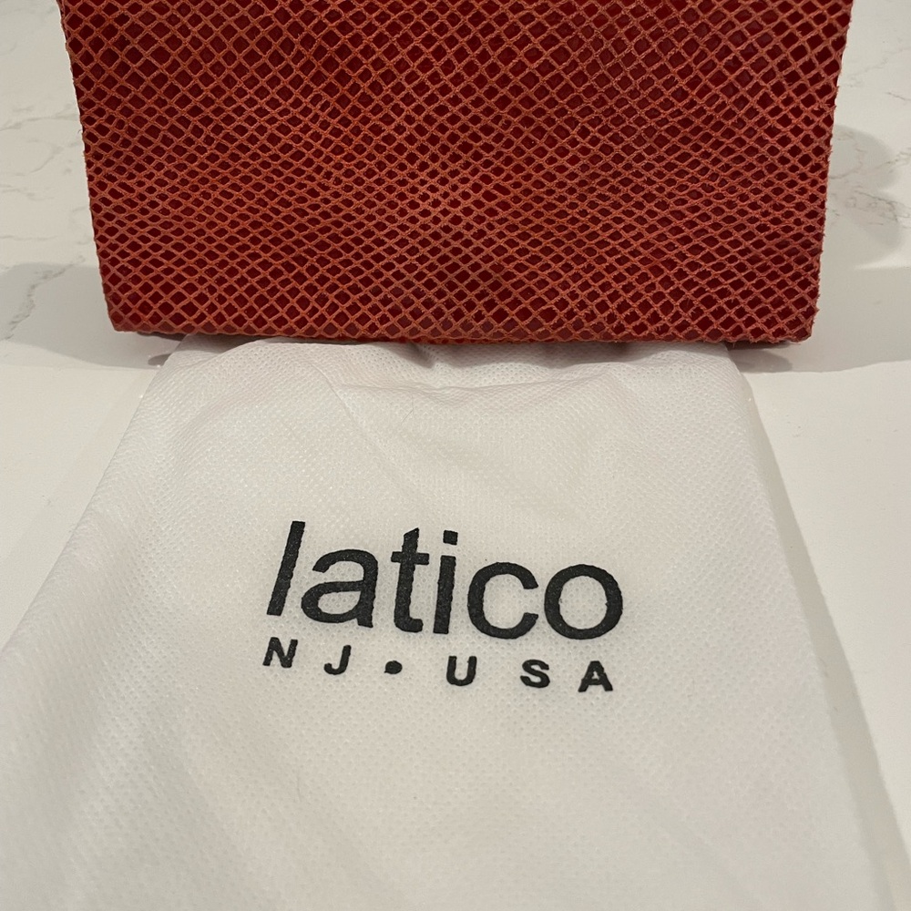 Latico Red snake print wallet. Genuine leather very soft  with dust bag..